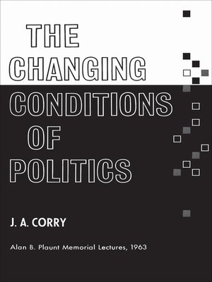 cover image of The Changing Conditions of Politics